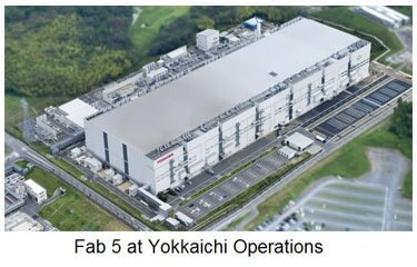 Toshiba starts 15nm fabrication at Fab 5