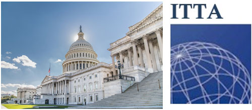 図1-1　キャピトル(左)　出典：米国連邦議会、連邦政府許可済み、ITTAのロゴ（右）　出典：ITTAから許諾済み