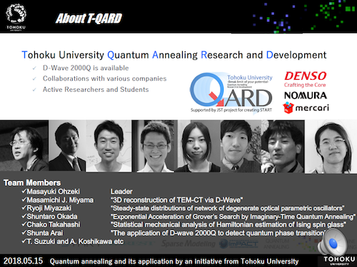 図1　量子アニーリング技術を使って最適化問題を解く組織T-QARD　出典：東北大学