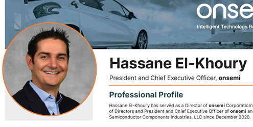 図1 onsemi社 社長兼CEOのHassane El-Khoury氏