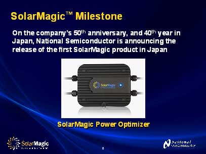 SolarMagic(TM) Milestone