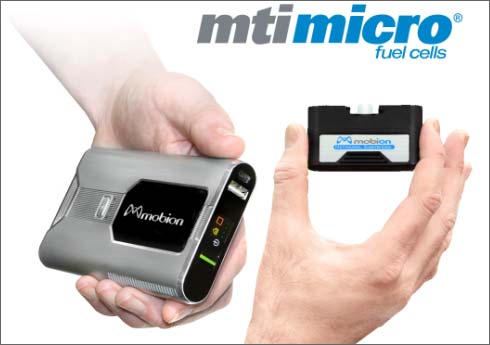 MTIマイクロが今年後半市場へ出すカートリッジ方式の燃料電池充電器