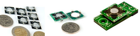 図3　SPEC Sensors社のさまざまなガスセンサ　右は開発キット　出典：SPEC Sensorsホームページから
