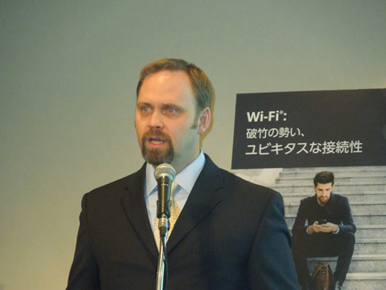 図1 Wi-Fi Allianceマーケティング担当VPのKevin Robinson氏