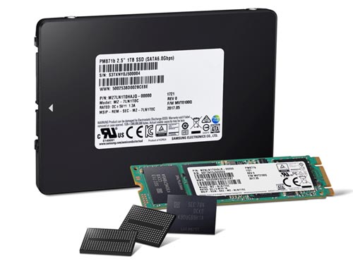 図1 Samsungの64層3D-NAND製品 出典:写真提供Business Wire