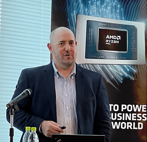 図1 AMD Commercial Client Business部門ディレクタ兼Worldwide MNC Segment LeaderのJustin Galton氏
