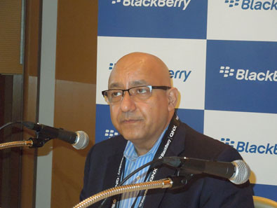 図1　BlackBerry Technology Solutions, Sales and Business Development担当のSVP兼共同代表のKaivan Karimi氏