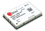 図1 GNSS測位計とLTE通信回路を内蔵したモジュールLARA-R3 出典:u-blox