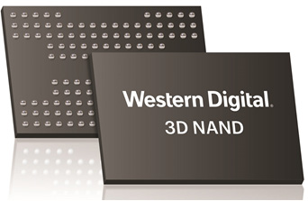 図1 Western Digitalが開発した4ビット/セル方式の3D-NANDフラッシュ