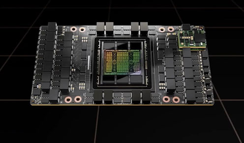 図1 Nvidiaの最新GPU「H100」を搭載したボード 出典:Nvidia